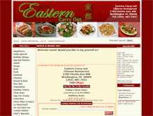 Tablet Screenshot of easterncarryoutfood.com